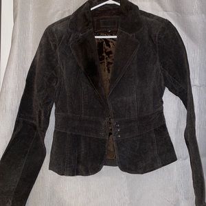 Never worn dark brown suede women’s jacket.